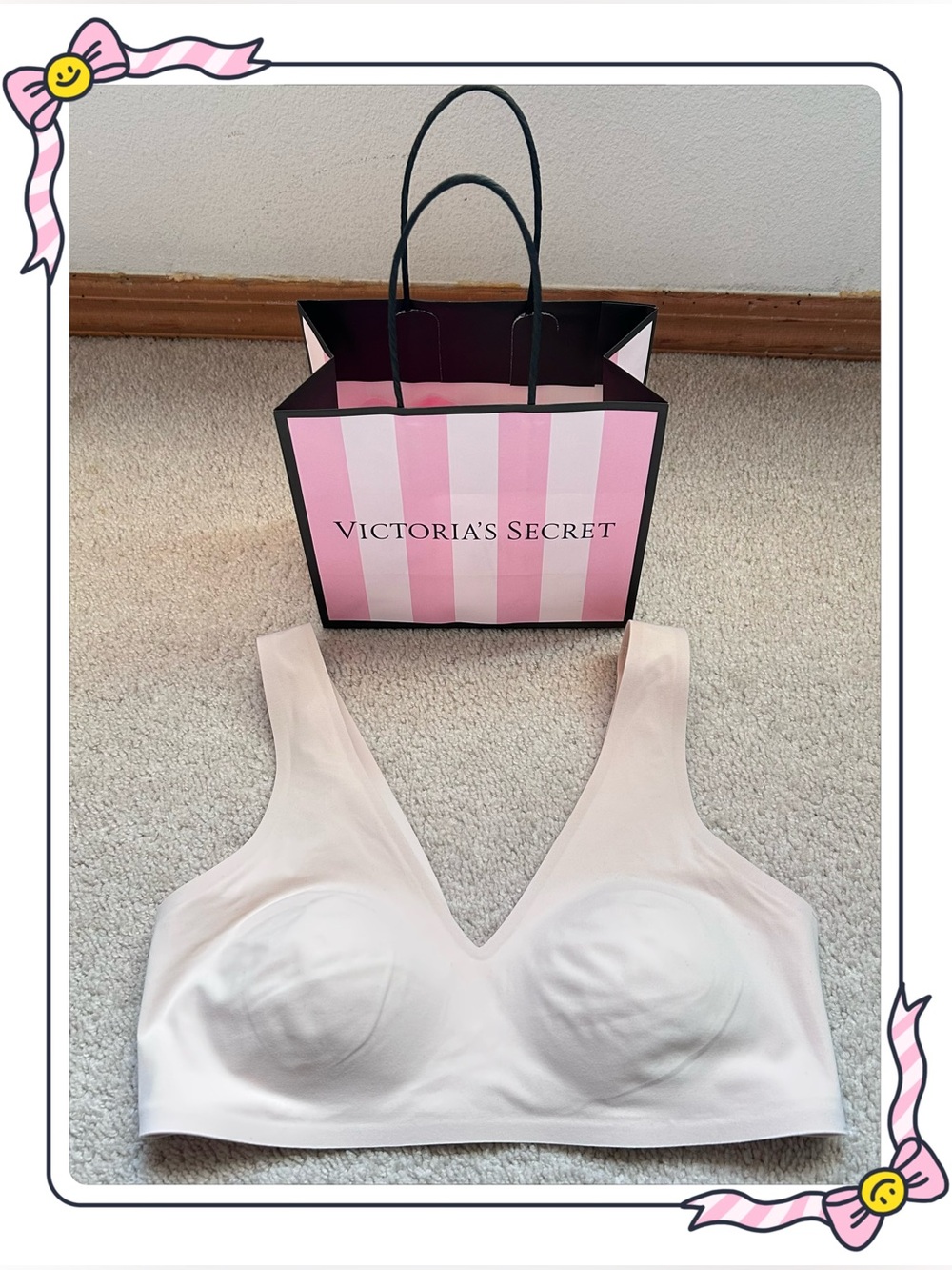 Victoria’s Secret The T-Shirt Slumber Wireless V Neck Bra Marzipan Sz M NWT